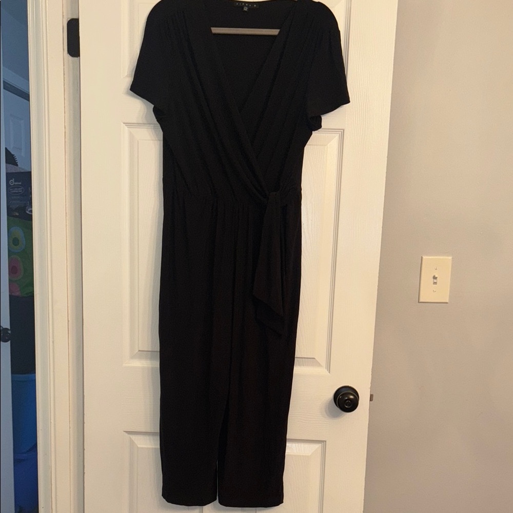 Tiana B. Classic Black Midi Dress